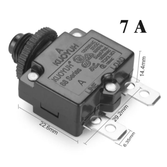 สวิทช์เบรกเกอร์ Overload protector Thermal Circuit Breaker KUOYUH 88 series 8A