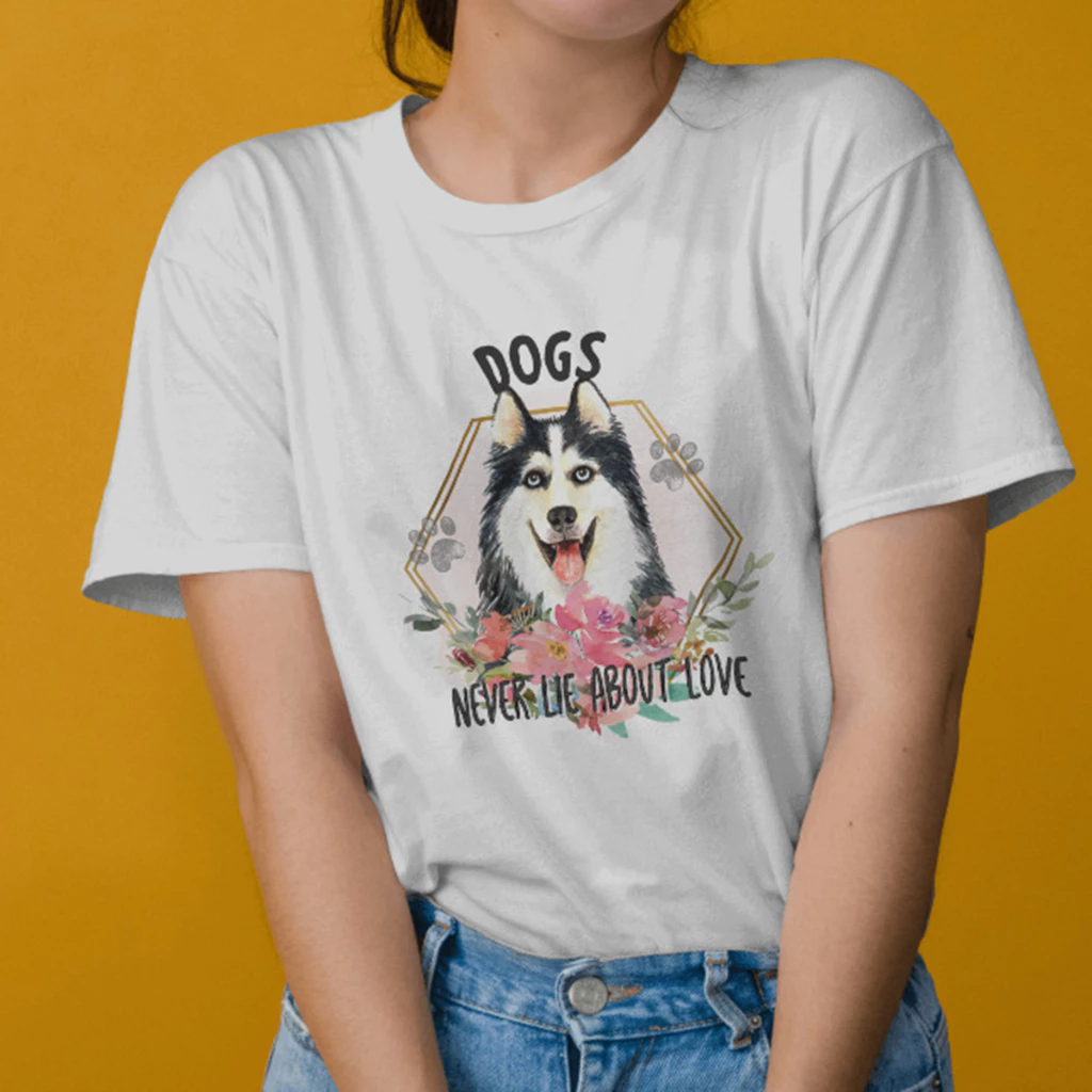 เสื้อยืดสกรีนลายหมา FLOGA6 Husky - รูปที่ 1