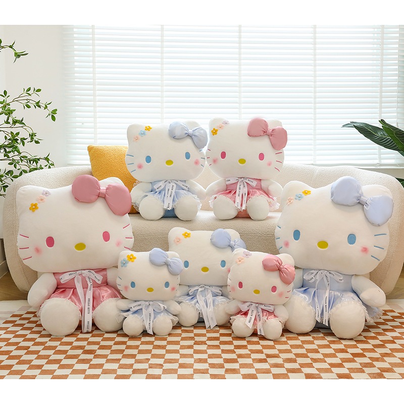 35/45/55cm Sanrio ตุ๊กตา ซานริโอ้ น่ารัก ตุ๊กตาคิตตี้ Hello Kitty ตุ๊กตาแมวหน้าคิตตี้ ของขวัญวันวาเลนไทน์ เหมาะกับของขวั