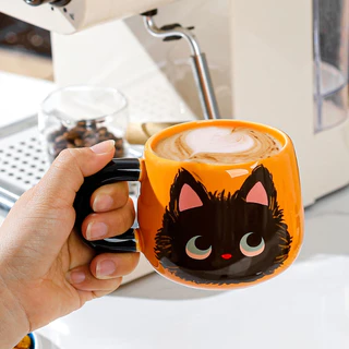 เซตแก้วกาแฟ ของขวัญลายแมวส้มสวยน่ารัก ราคาถูก ชาวออฟฟิศต้องมี ของชำร่วย