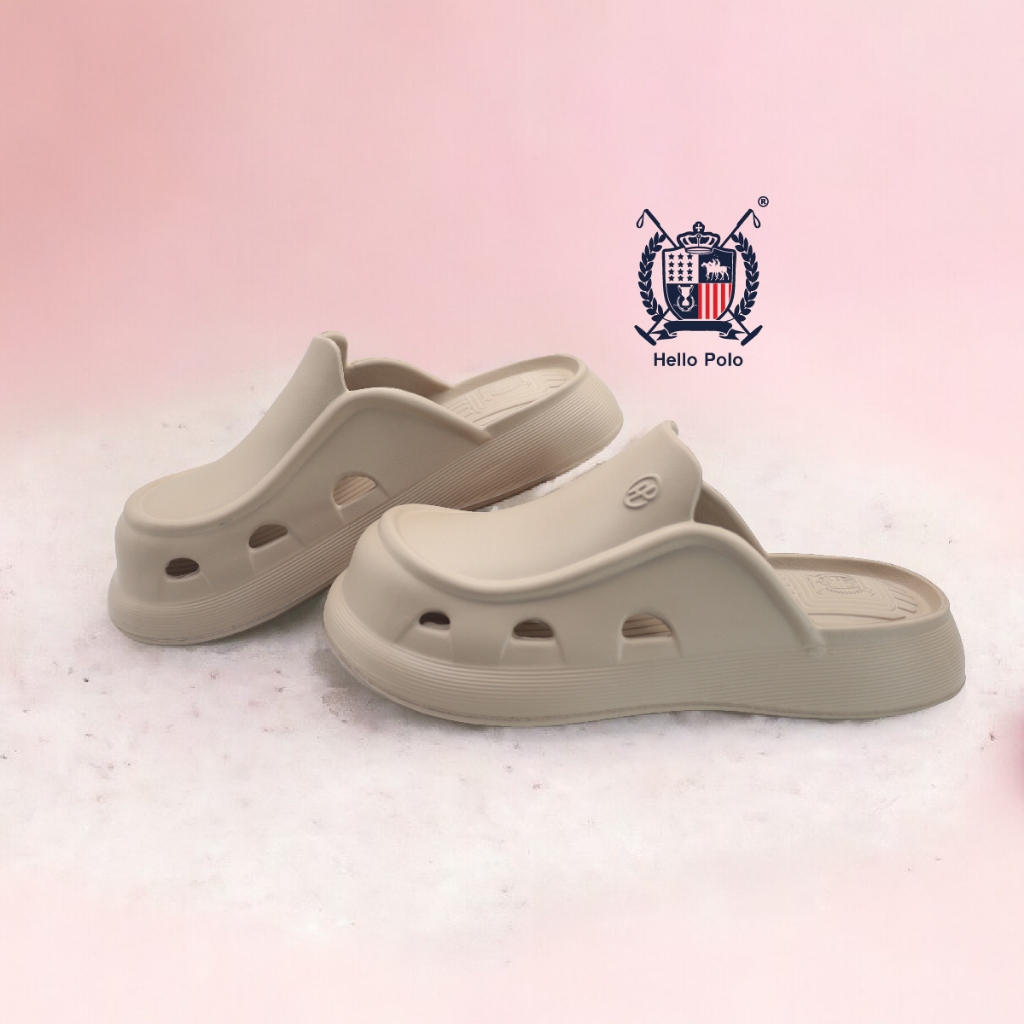 Hello Polo รองเท้าแตะเปิดส้น รองเท้าแบบสวม HP8030 พื้นนุ่ม EVA กันน้ำ ใส่สบาย แฟ