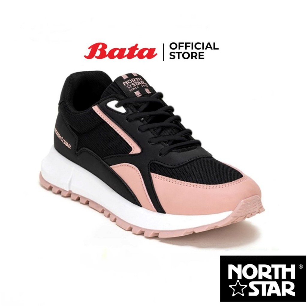 Bata บาจา by North Star รองเท้าผ้าใบสนีคเกอร์ แบบผูกเชือก แฟชั่นลำลอง สำหรับผู้หญิง สีขาว 5201092 สีดำ 5206092