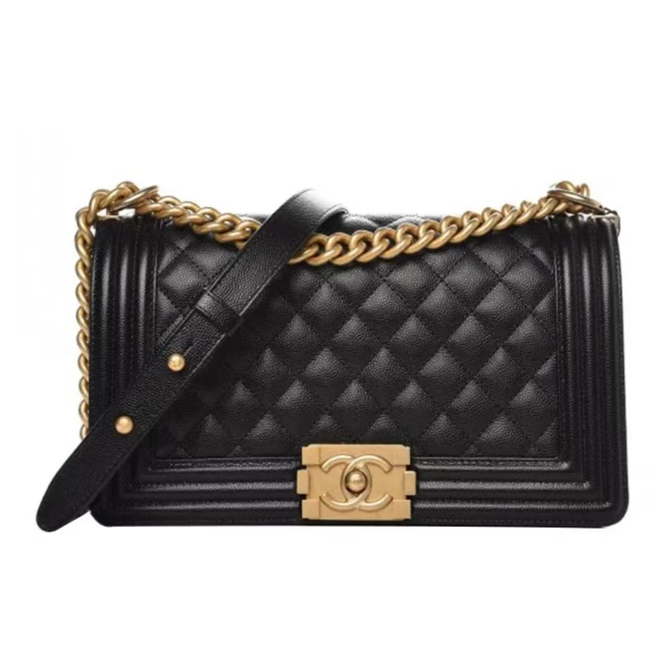 Chanel/กระเป๋าผู้หญิง/กระเป๋าโซ่พนังเพชรของแท้ 100%