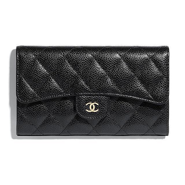 Chanel/หนังวัว/กระเป๋าใส่เหรียญ/ที่ใส่การ์ด/คลัทช์/A31506/แท้ 100%
