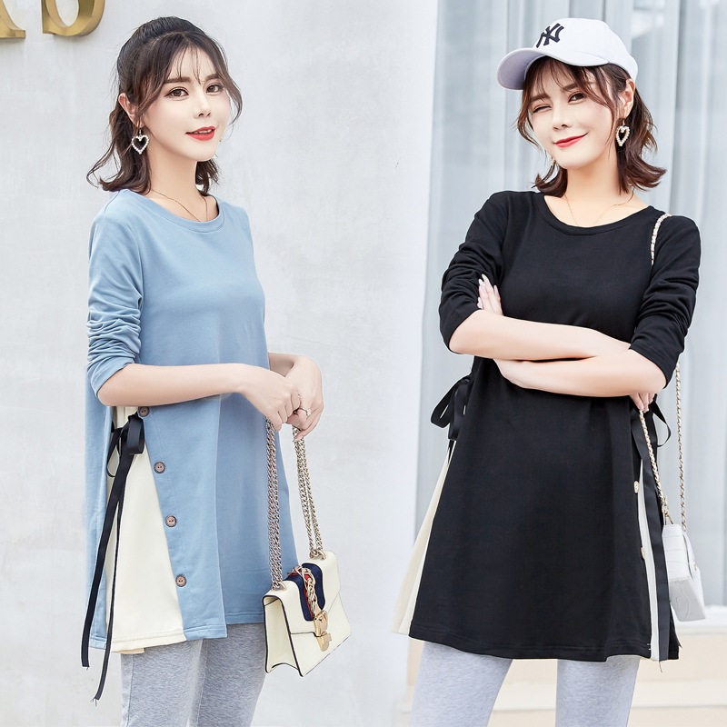 ชุดคนท้องแฟชั่น เสื้อยืดคนท้อง ขนาดบวกหลวม เวอร์ชั่นเกาหลี สมัย
