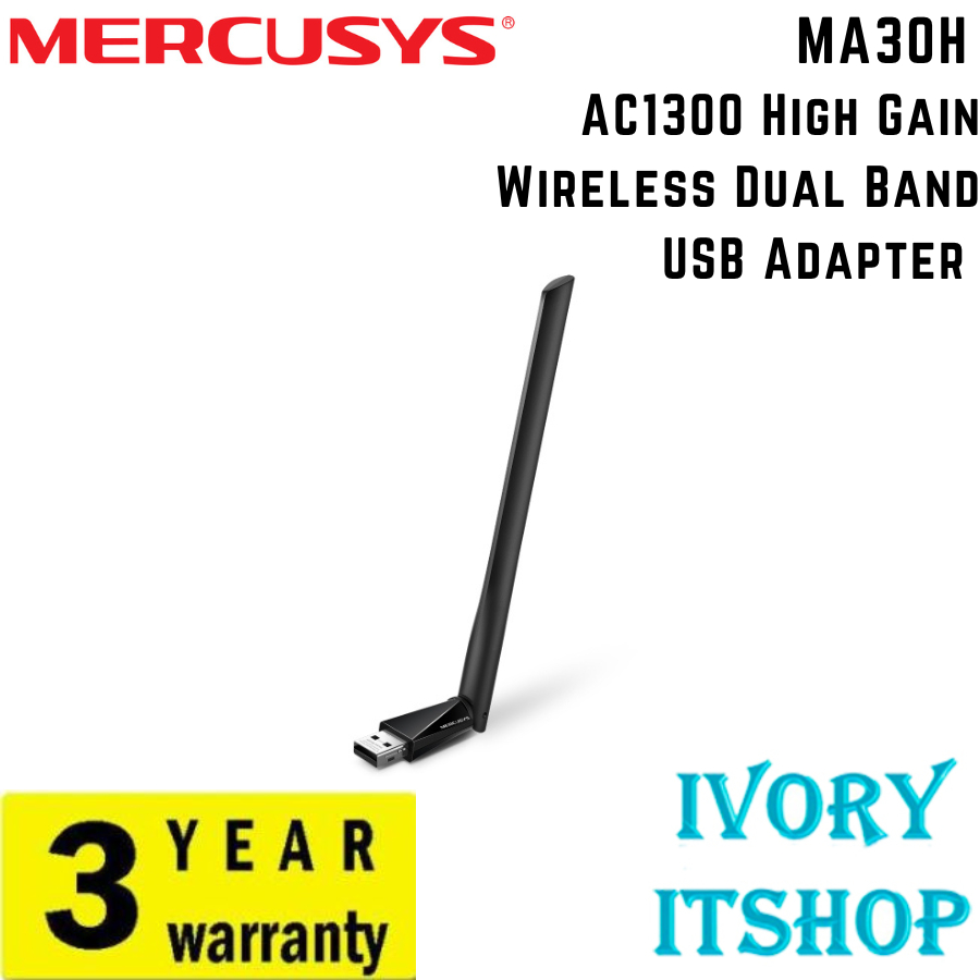 Mercusys MA30H AC1300 High Gain Wireless Dual Band USB Adapter