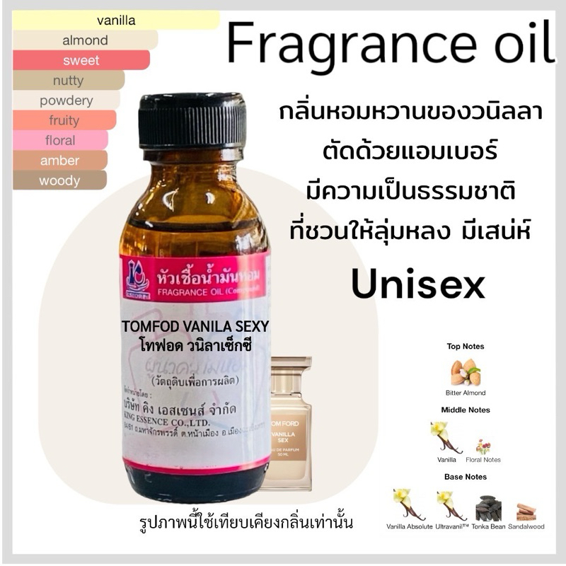 หัวเชื้อน้ำหอม 100% กลิ่น โทฟอด วนิลา เซ็กซี่ TOFOD VANILA SX