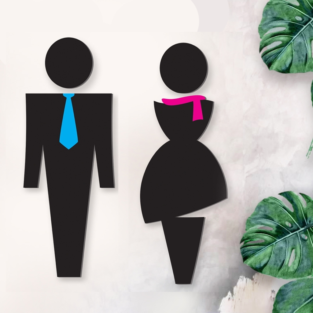 สัญลักษณ์ ห้องสุขา สูง 40 ซม. หนา 1 ซม. ทำจากพลาสวูดเกรดภายนอก แข็งแรง ทนทาน น้ำหนักเบา ทนแดด ทนน้ำ