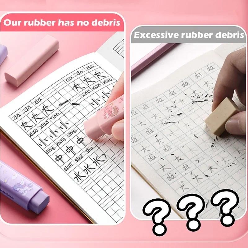 ยางลบดินสอ แบบกด ลายการ์ตูนน่ารัก แกนยางลบถอดเปลี่ยนได้