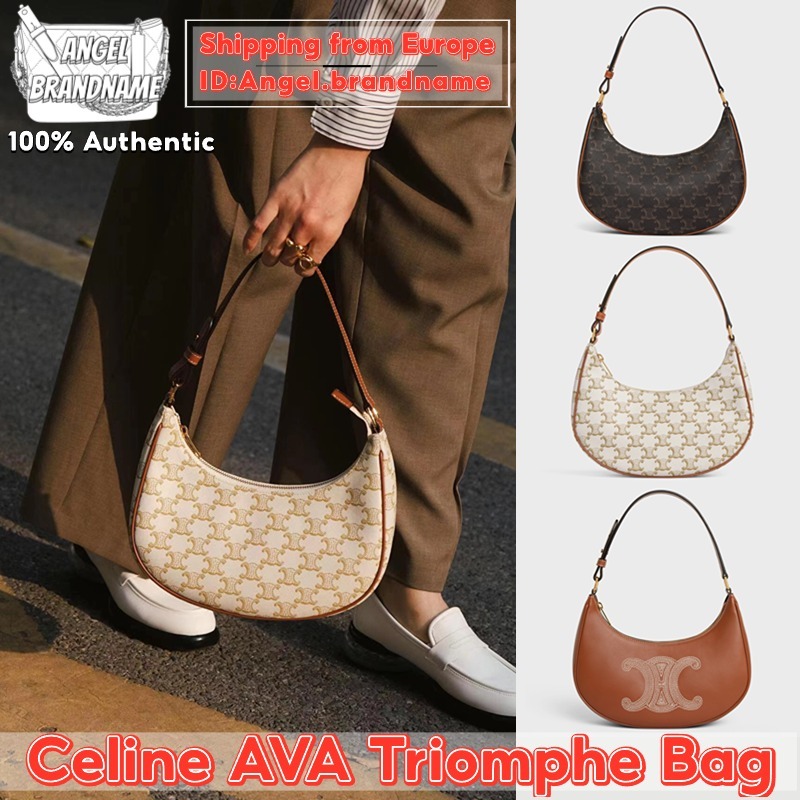👜เซลีน CELINE AVA Triomphe bag กระเป๋า สุภาพสตรี/กระเป๋าสะพายไหล่