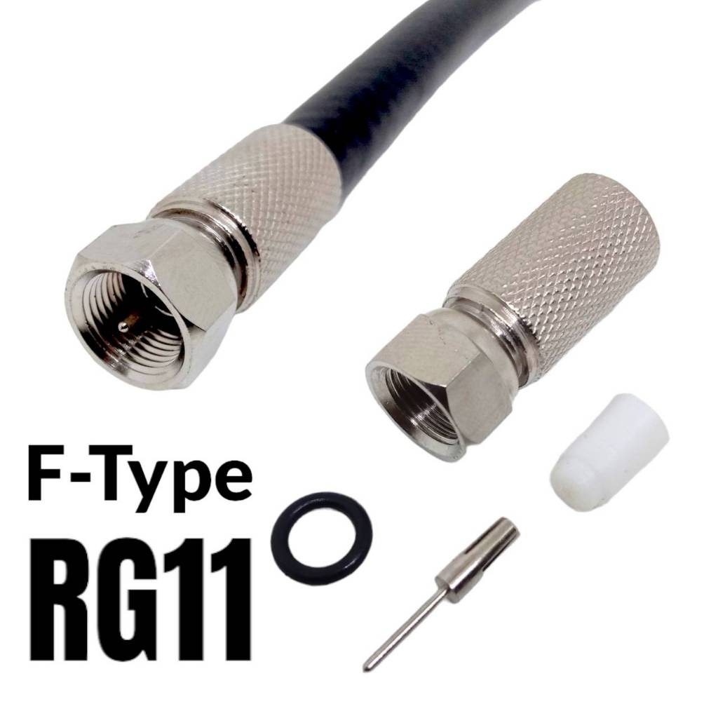 (1 ตัว) ปลั๊ก F-Type RG11 แบบเกลียวในพร้อมเข็ม