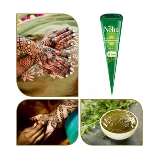 เฮนน่าอินเดียเพ้นท์เล็บมือแขนสไตล์แขกมีฮาล้าล Neha Henna tattoo 25g.