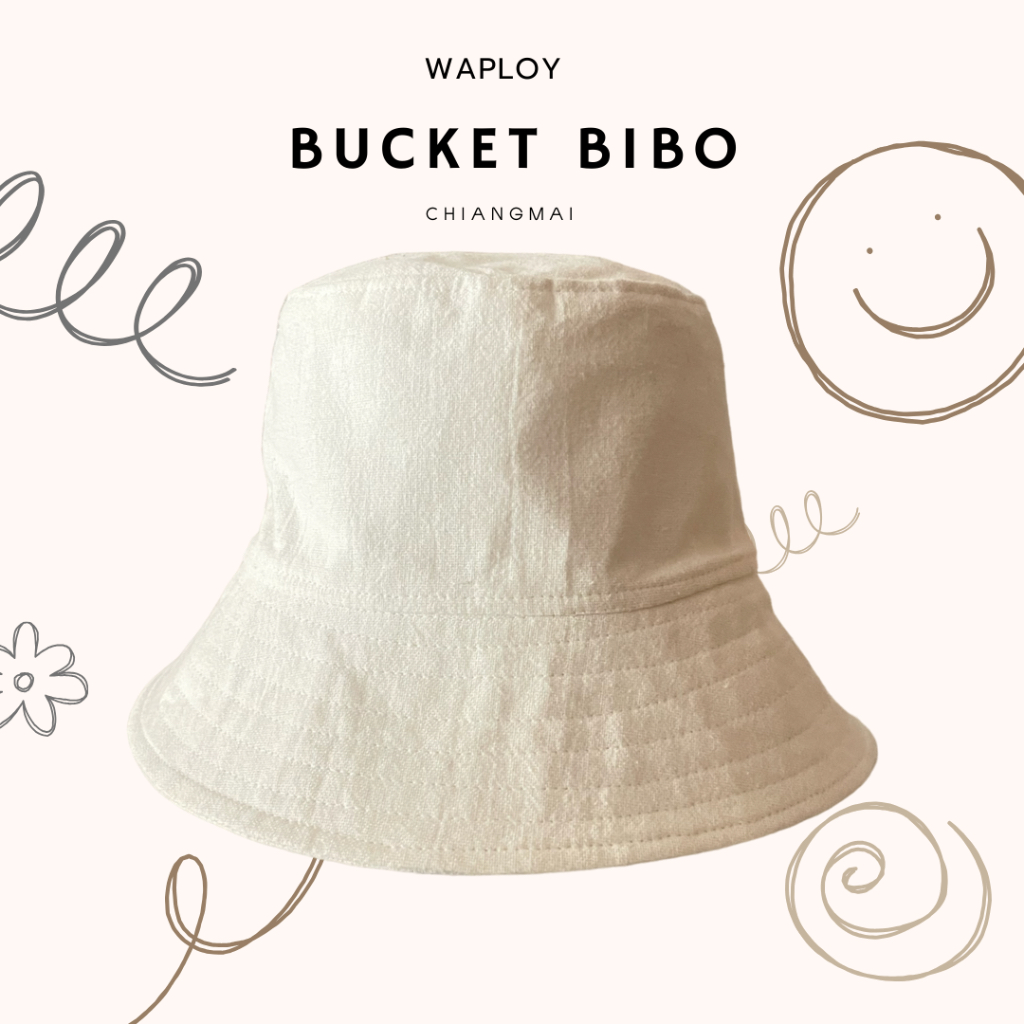 WAPLOY BRAND - BUCKET BIBO หมวกทรงบักเกตผ้า COTTON100%