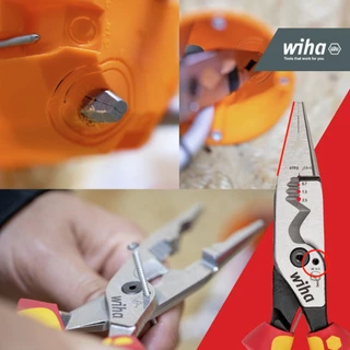Wiha คีมมัลติฟังก์ชั่น 8in1 ยาว 225มม VDE ฉนวนไฟฟ้า 1000V, Z 13 0 09 225, คีมตัด คีมปอก Multifunction electric pliers