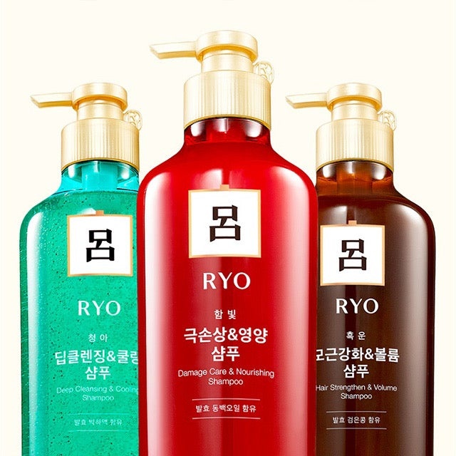 RYO shampoo แชมพูเกาหลี ของแท้นำเข้าจากเกาหลี100% 550ml สูตรบำรุงรากผม ลดผมร่วง 한국 샴푸 려