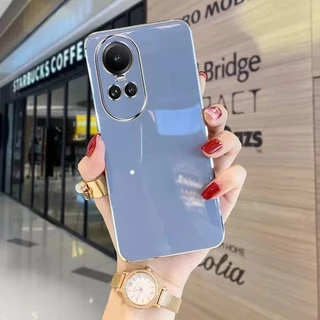 เคส TPU ขอบตรง สำหรับรุ่น Oppo Reno 10 Pro Plusกันกระแทก Forออปโป้ Reno 10