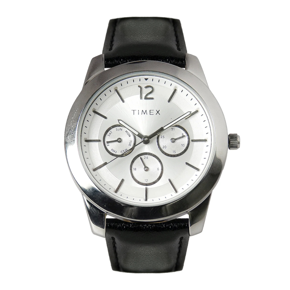 Timex TW00NTD68E Alexander Black Leather Analog Quartz Watch For Men 40mm. นาฬิกา นาฬิกาข้อมือ นาฬิกาข้อมือผู้ชาย