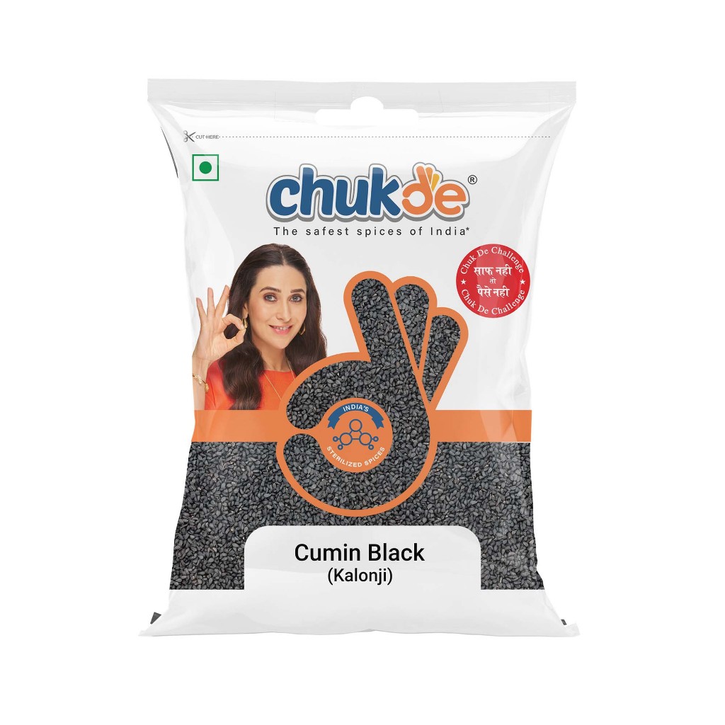 Chukde Spices Kalonji cumin Black 100G เมล็ดหัวหอม ยี่หร่าดำ