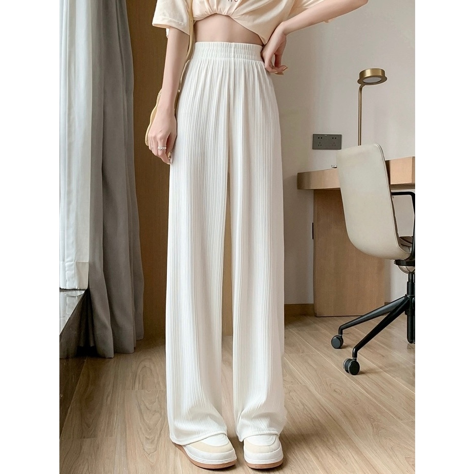 CiCi กางเกงพลีทสีเบสิค กางเกงอัดพลีททรงสวย ขนาดฟรี ไซส์ เอวยึดถึง 26-42 นิ้ว ผู้หญิง #048 - รูปที่ 5