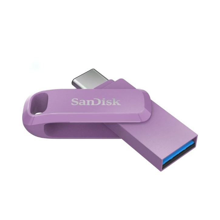 64 GB FLASH DRIVE (แฟลชไดร์ฟ) SANDISK ULTRA DUAL DRIVE GO USB TYPE-C (USB-C & USB-A) (LAVENDER PURPLE) (SDDDC3-064G-G46L