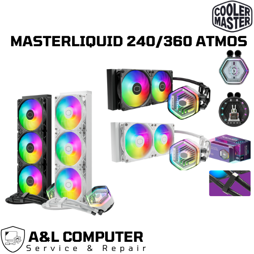 ชุดน้ำปิด (CPU Liquid Coolers) รุ่น MasterLiquid 240, 360 Atmos - Cooler Master