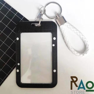 RAO Store พร้อมส่ง ที่ใส่บัตรพนักงานลายเทปคลาสสิค คีย์การ์ด มีสายคล้องแขน คล้องคอ