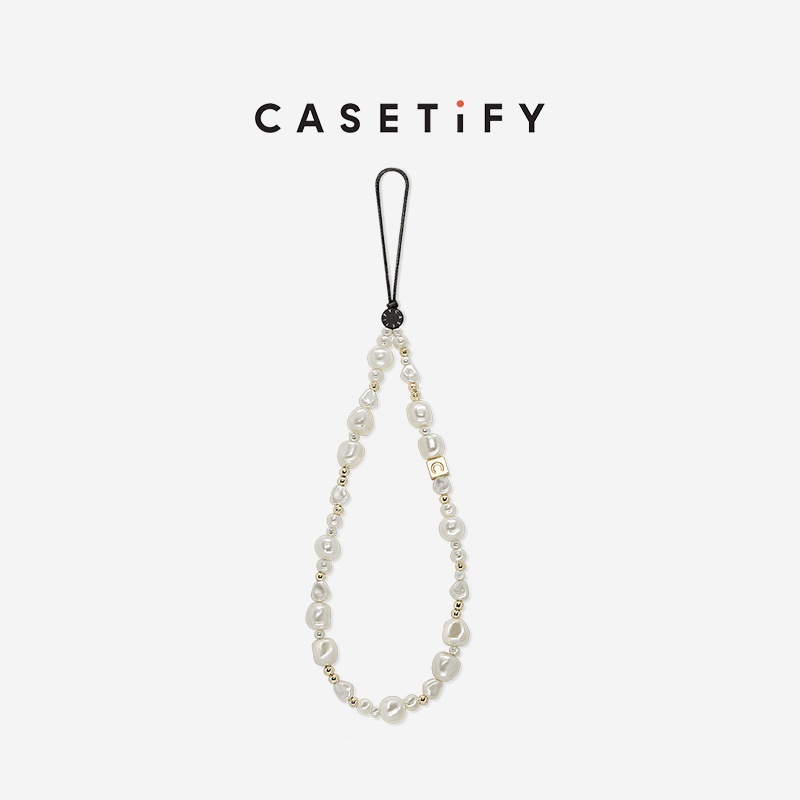 High version CASETiFY classic pearl phone case strap for the same phone pendant, wrist anti loss strap for phone pendant