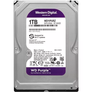 1TB HDD (ประสิทธิภาพสูงใช้ได้ทั้ง PC และ CCTV 24 ชั่วโมงทุกวัน) WD PURPLE (WD11PURZ SATA3 -3 ปี Synnex