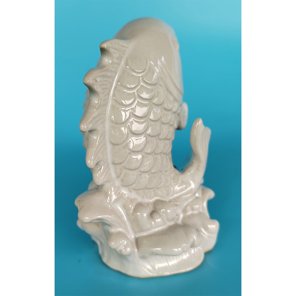 ปลา หลีฮื้อ ตัวเล็ก (S) สูง5นิ้ว สีขาว เป็นงานเซรามิค ปลาหนุนนำโชคลาภ ปลาลี่ฮื้อ otoplampang - รูปที่ 5