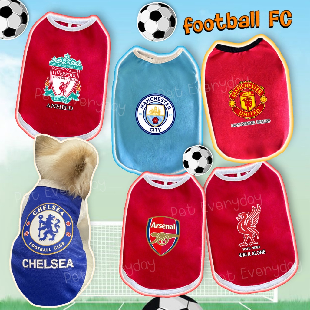 🔥ส่งฟรี 🇹🇭🔥⚽️ทีมโปรด‼️เสื้อสัตว์เลี้ยง ชุดแมว เสื้อนักบอล Football FC Liverpool Man U