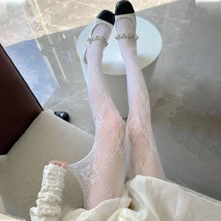 🎀ถุงเท้าลูกไม้แฟชั่นสตรีสไตล์เกาหลี ถุงเท้าตาข่ายถักสะดวกสบายและระบายอากาศได้ดี