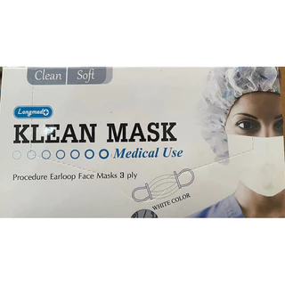 Klean mask (สีขาว) หน้ากาก ทางการแพทย์ 50ชิ้น /1กล่อง