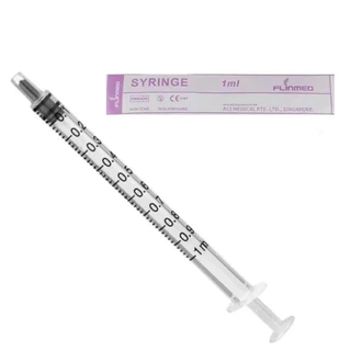 syringe 1 ml // ไซริ้งค์ 1 ซีซี ปลอดเชื้อ สำหรับยาฉีด ป้อนนม ป้อนอาหาร ยี่ห้อ flinmed