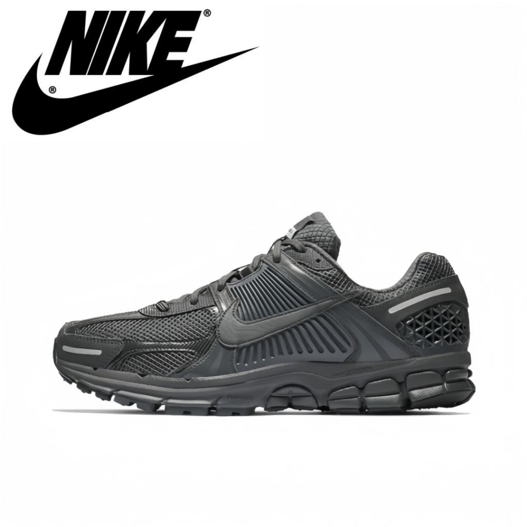 Nike Air Zoom Vomero 5 สีดำ（ของแท้ 100 %）รองเท้าผ้าใบ ผู้ชาย ผู้หญิง รูปแบบ รองเท้า