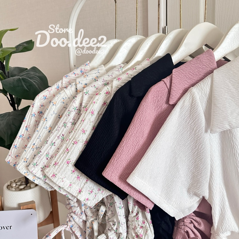 ♦️DOODEE2♦️เสื้อคอปกแขนสั้น รูดข้าง 2 ข้าง ผ้าท็อปฟี่ - รูปที่ 2