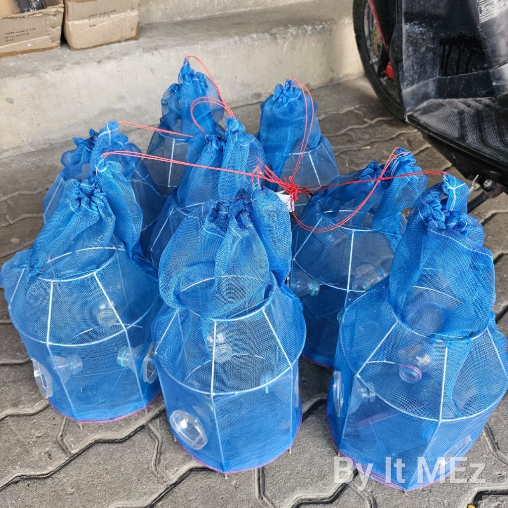 งานคุณภาพ ราคาถูก ที่ดักกุ้ง ดักกุ้ง มุ้งฟ้า โครงเหล็ก ใช้งานง่าย สะดวกสบาย แข็งแรง Shrimp Trap