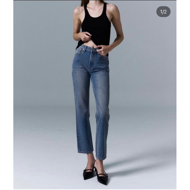 ส่งต่อ aimerwoman 90s high rise jean-light denim