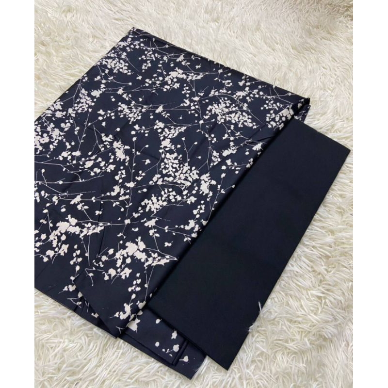 (โทนสีดำ)ชุดเซตปาเต๊ะ ผ้าถุงสำเร็จ คุณภาพดี เนื้อผ้า Cotton100%  ไม่ลื่น ซับน้ำได้