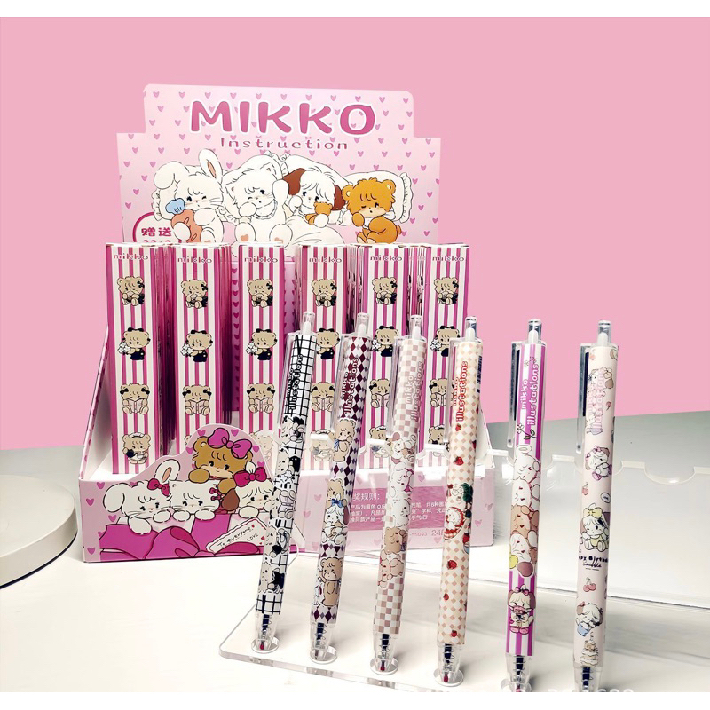 ปากกากล่องสุ่มลาย Mikko หนีบใส