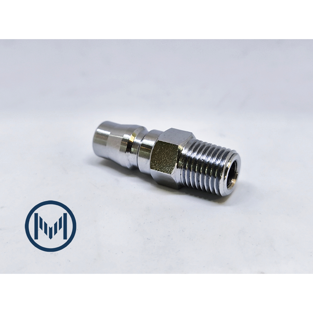 20 PM ข้อต่อสวมเร็ว คอปเปอร์ลม ตัวผู้ ขนาดสแตนดาร์ด รุ่น 20PM เกลียวนอก 1/4" 2หุน Plug High coupler 