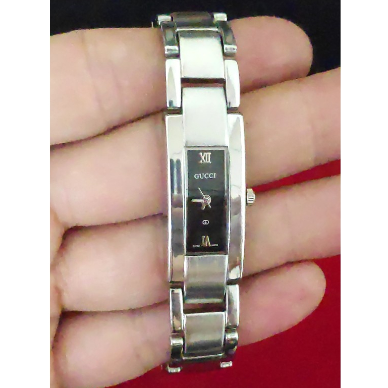 นาฬิกา Gucci 3900L 15mm Black Dial Stainless Steel Lady Watch