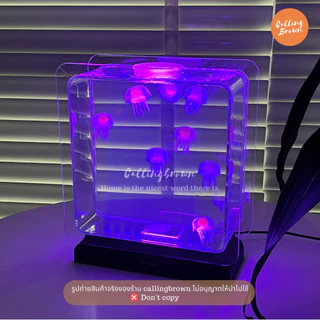 callingbrown [🐙พร้อมส่ง🐙] โคมไฟ โคมไฟแมงกะพรุน LED ข้างเตียงไฟกลางคืน jellyfish โคมไฟเปลี่ยนสี