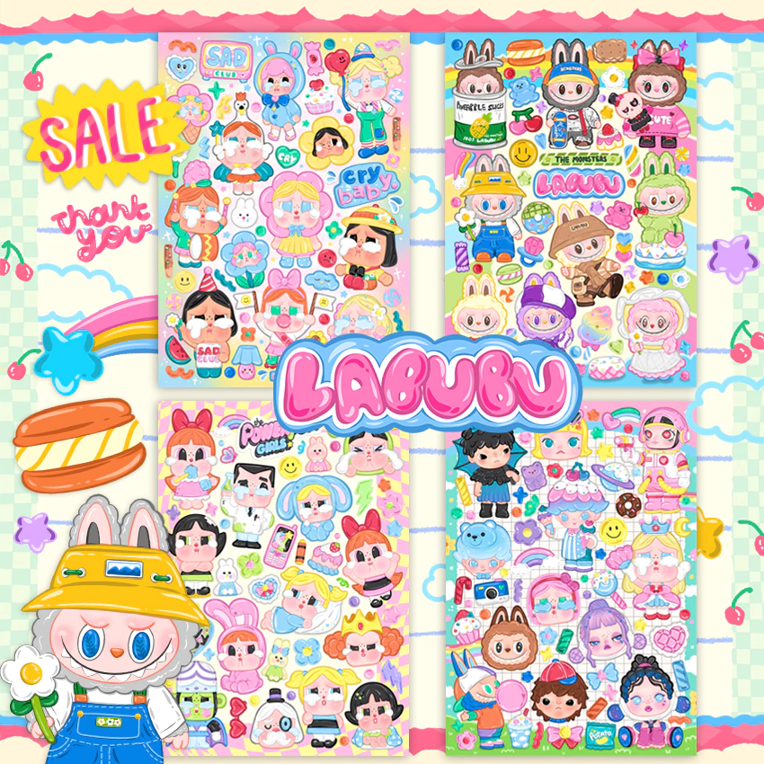 สติกเกอร์ ไดคัท กันน้ำ ลอกแล้วติดได้เลย Sticker die-cut x New [รหัสF]