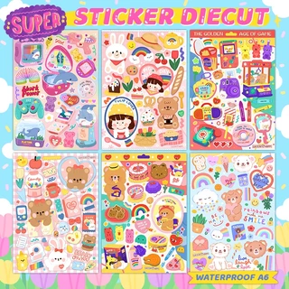 สติกเกอร์ ไดคัท กันน้ำ ลอกแล้วติดได้เลย Sticker die-cut x New [รหัสF]