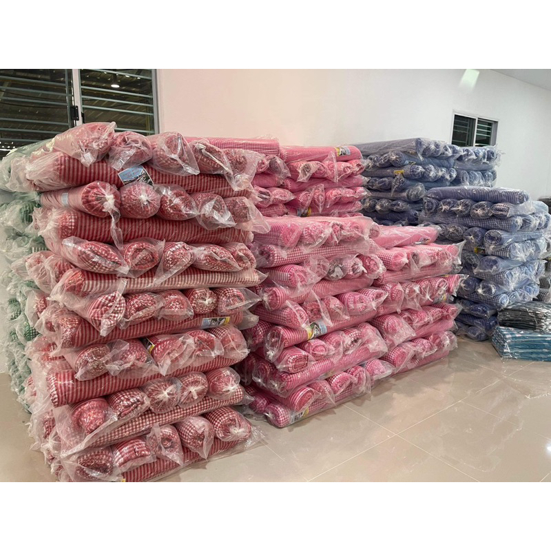 ผ้าขาวม้าฝ้าย แบบม้วน(ยังไม่เย็บริม) มีทั้งหมด 20 ผืน ยาวรวม 40 เมตร