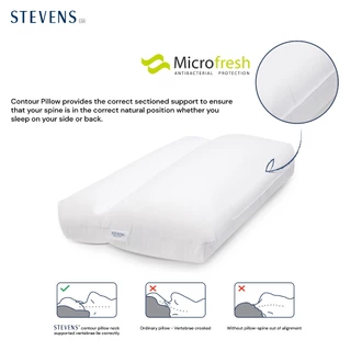 STEVENS หมอนหนุน HEALTH ANTIBACTERIA CONTOUR PILLOW