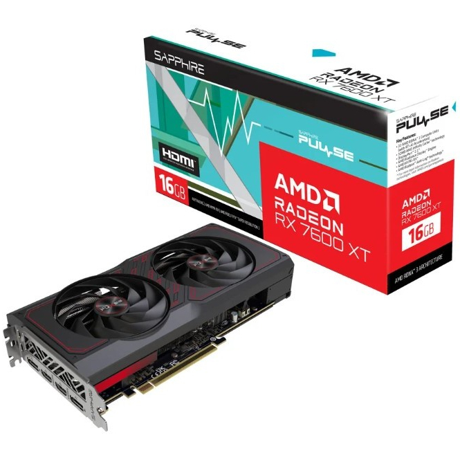 SAPPHIRE PULSE AMD RX7600 XT GAMING OC 16GB GDDR6