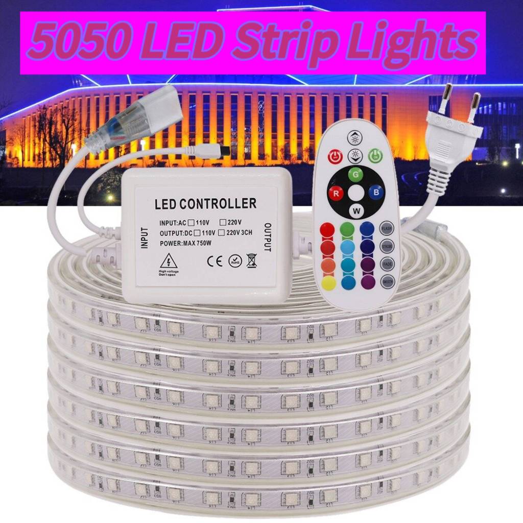 ไฟ LED แถบเปลี่ยนสี RGB บลูทู ธ สมาร์ทควบคุมตกแต่งห้องกลางแจ้ง