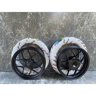 ชุดล้อแม็ก กว้าง 14 นิ้ว ใส่ Click110,Click-i,Scoopy-i,i-Con,Spacy-i,Zoomer-X,Moove,Air blade,คลิกคาบู สีดำล้วน