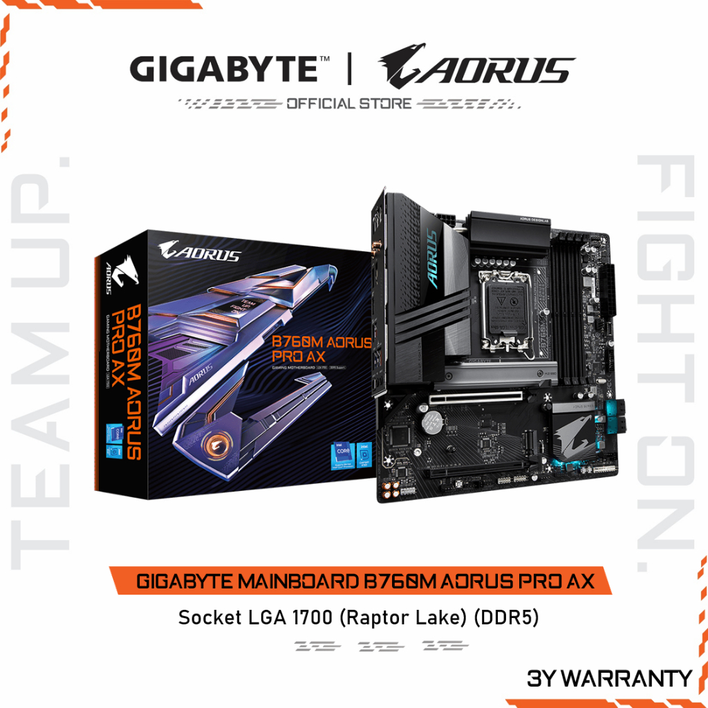 GIGABYTE MAINBOARD B760M AORUS PRO AX เมนบอร์ด B760M AORUS PRO AX-REV1.0